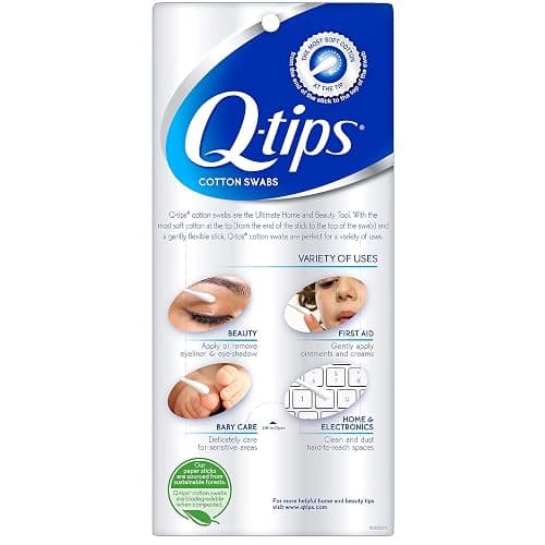 Q-tips Cotton Swabs for Hygiene and Beauty Care Original Cotton Swab Made with 100% Cotton 750 Count (Pack of 3) thumbnail 2