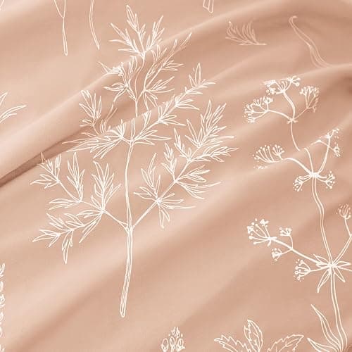 Love's cabin Dusty Rose Pink Twin Comforter Set - Twin XL Size Comforter Set Dorm Bedding, 2 Pieces Cute Floral Bedding, Reversible Flowers Comforter, 1 Comforter & 1 Pillow Sham thumbnail 9