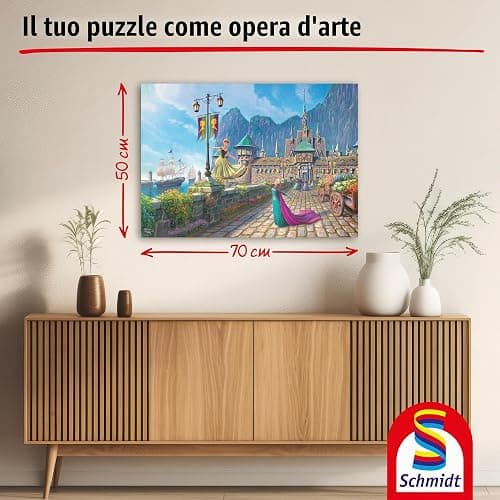 Schmidt 58042 Thomas Kinkade, Disney, Frozen, Celebrating in Arendelle, Puzzle da 1000 pezzi thumbnail 5