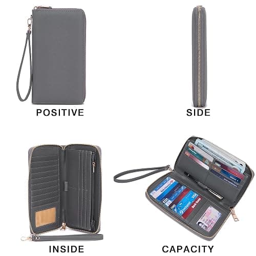 YZAOLL Purses for Women Faux Leather Medium Large Tote Satchel Shoulder Purse Handbag Wallet set thumbnail 7