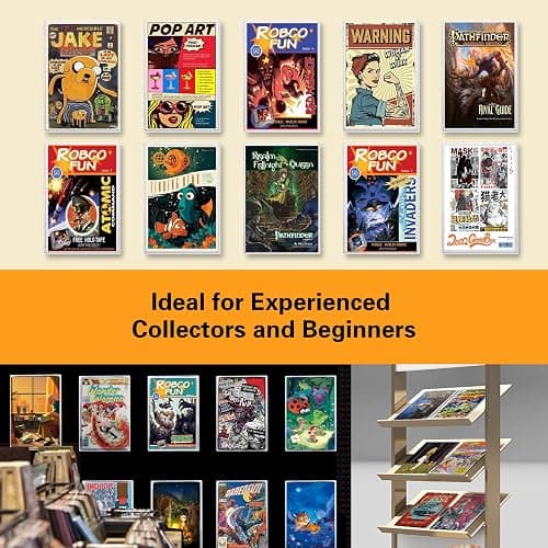 10ct Current Comic Book Toploaders - Modern Comic Book Top loaders, Crystal Clear Regular Comic Book Topload, Premium PVC Comic Book Holder, Crystal Clear Protection for Display, Storage, Collection thumbnail 6