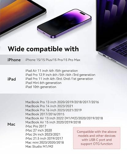 USB C SD Card Reader for iPhone 15 16/iPad/MacBook/Mac, xdgeLoad USB-C Type C SD Reader Supports SD and MicroSD Memory Card Adapter, Trail Camera Viewer Plug and Play - 2 Slots thumbnail 4