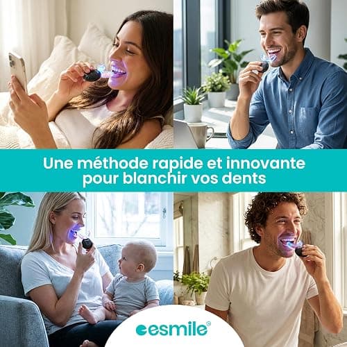 EASY SMILE - Kit de Blanchiment Dentaire Professionnel avec Lampe LED 16X - 3 Gels pour un Blanchiment Rapide et Efficace, Élimine les Taches Profondes (Kit de blanchiment) thumbnail 6