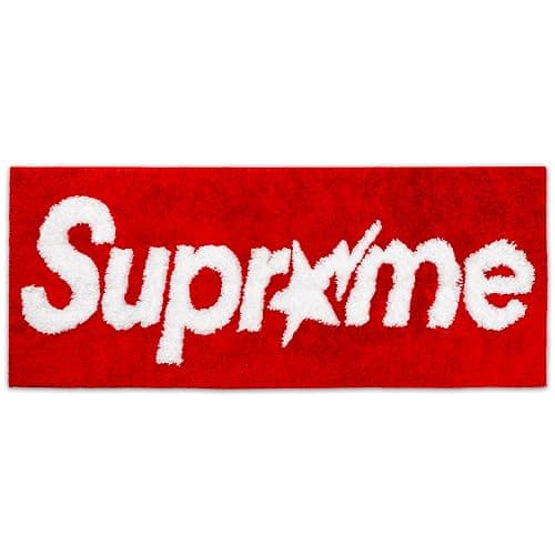 HMZA Supreme Rug for Cool Room Decor – Soft Microfiber Cute Mat for Aesthetic Room Decor - 47" x 18" Non Slip Hypebeast Rug for Bedroom - Machine Washable Gamer Mat for Boys Cool Stuff - Image 1