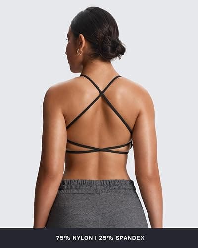 Aoxjox Women's Workout Sports Bras Fitness Ivy Low Impact Bra Yoga Crop Tank thumbnail 6