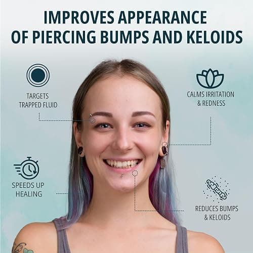 NOVEHA Piercing Bump Solution 20ml for Keloid Reduction | Soothing Solution Tea Tree Oil Formula for Scars & Keloid Bump Removal | Safe & Natural Piercing Aftercare Skin Recovery for Face & Body thumbnail 3