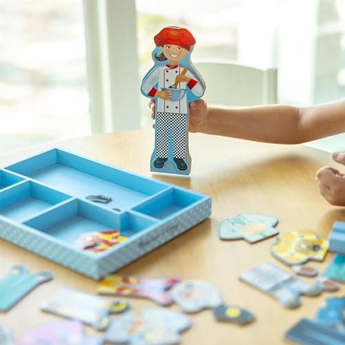 Melissa & Doug Julia Magnetic Dress-Up Wooden Doll Pretend Play Set (25+ pcs) thumbnail 2