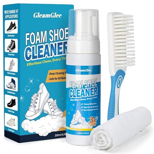 Shoe Cleaner, 200ml White Sneaker Cleaner with Shoe Brush & Towel Included, for Leather, Knit, Boots, Canvas, Rubber, PU, Running Shoes - Image 1