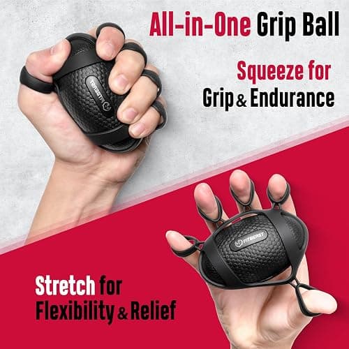 FitBeast Grip Strength Trainer, Hand Gripper Strengthener Kit - 6 Pack with Adjustable Resistance Forearm Strengthener, Forearm Exerciser and Massage Balls for Hand Therapy, Grip Training thumbnail 5