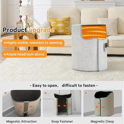 LUCKY GAME Under Desk Heater & Space Heater for Indoor Use,Leg Foot Feet Warmer For Office Home Quiet, Small Portable Personal Office Heater Accessories,Essentials Supplies For Women Men Gifts Medium thumbnail 6