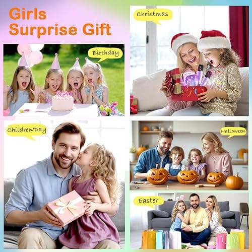 Kids Karaoke Machine for Kids Frozen Toys for Girl Gift, Mini Karaoke Machine With 2 Wireless Microphones Ages 3,4,5,6,7,8,9,10,11,12+ Year, Microphone for Kids Christmas or Birthday Toy Gift (Purple) thumbnail 9