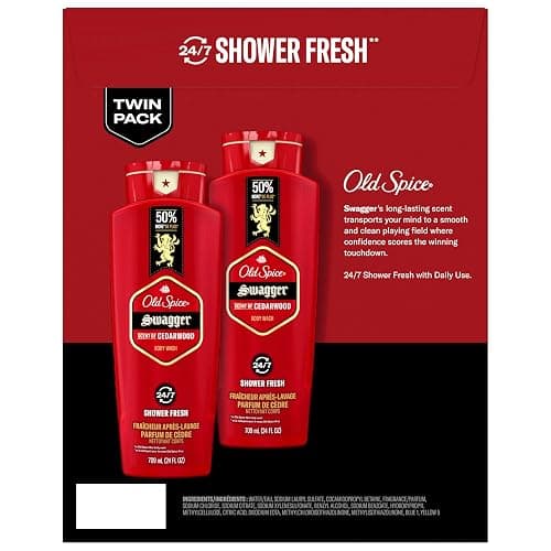Old Spice Refreshing Body Wash for Men, 3X Defense, 24/7 Shower Fresh with Long Lasting Scent, Red Collection, Swagger with Cedarwood Scent, 24 oz (Pack of 2) thumbnail 12