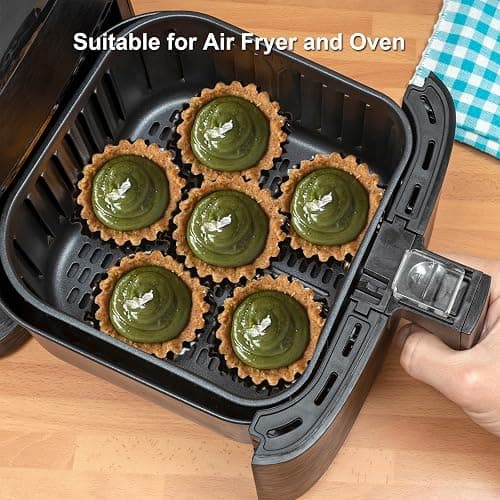 Yamteck 3 Inch Mini Quiche Pans 12 Pack, Round Egg Tart Molds with Removable Bottom. Small Tart Pans w/Non-Stick Coating Rugged Carbon Steel for Tartlets Shells Desert Making Christmas Festival Party thumbnail 8