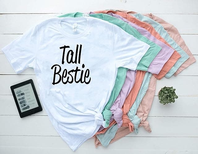 Best friend shirts, Tall Best Friend, Short Best Friend, bestie Tshirt, bff matching shirts, besties matching shirt, BFF, Best Friend Shirts D379 thumbnail 3