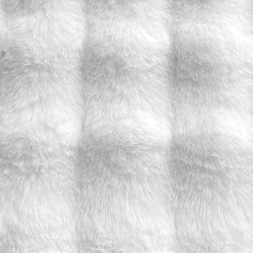 Neelvin Set of 2 Decorative Cushion Covers Thick Plush Wool White Throw Pillow Covers 45x45 cm,18x18 Inches Pillowcase Plush fluffy for Couch Livingroom Sofa Bedroom thumbnail 6