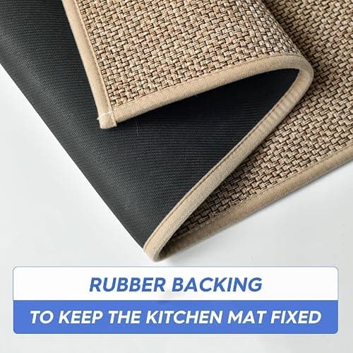 Artoid Mode Washable Non Slip Kitchen Rugs and Mats Set of 2, Rubber Backing Absorbent Kitchen Mats for Floor Front of Sink - 17x29 and 17x47 Inch thumbnail 5