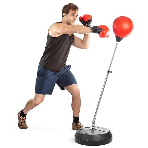 TechTools Punching Bag with Stand, Boxing Bag for Teens & Adults - Height Adjustable - Speed Bag for Training, Boxing Equipment, Stress Relief & Fitness - Image 1