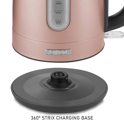 Sencor SWK1775RS 1.7L Stainless Steel Electric Kettle with Lid Safety Lock, Rose thumbnail 5