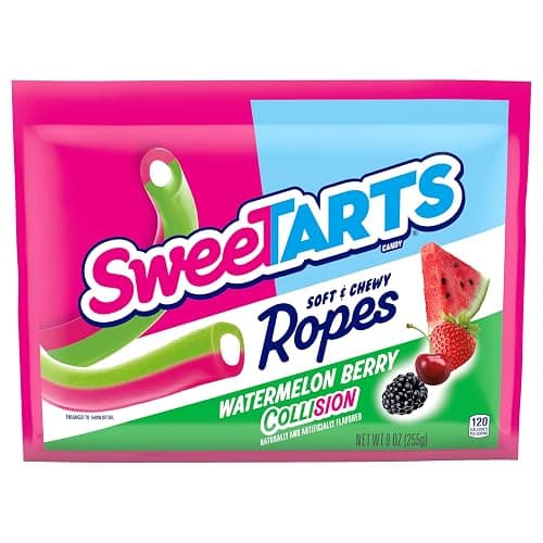 SweeTARTS Ropes, Candy, Watermelon Berry Collision, Soft and Chewy, 9 oz thumbnail 9