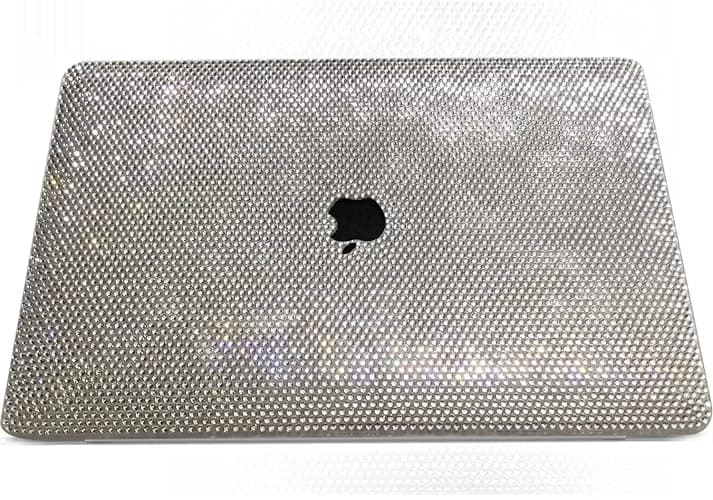 Teazgopx Bling Rhinestone Case Compatible with MacBook Air 13 inch 2022 2021 2020 2019 2018 Release M1 A2337 A2179 A1932 Touch ID,Glitter Sparkle Diamond Case Fashion Luxury Shiny Crystal Hard Shell thumbnail 4