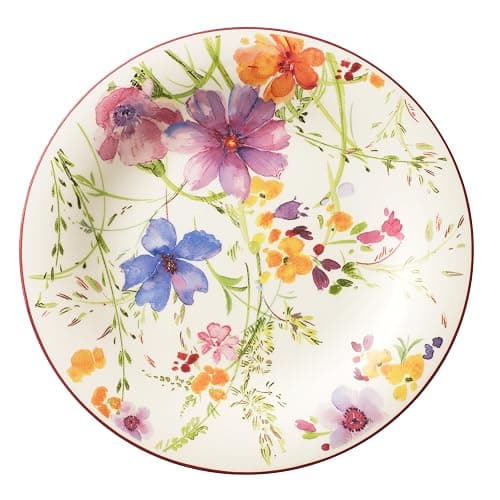 Villeroy & Boch Mariefleur Basic Assiette petit-déjeuner, 21 cm, Porcelaine Premium, Blanc/Multicolore - Image 1