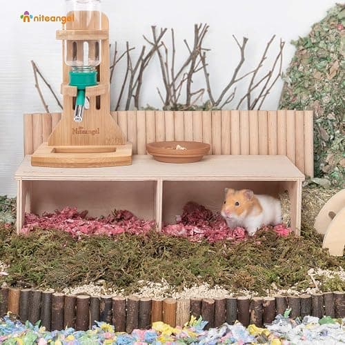 Niteangel Hamster Secret Peep Shed 2-Chamber Hideout & Tunnel Exploring Toys (Large - for Syrian Hamster) thumbnail 4
