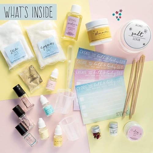 STMT DIY Signature Spa Set by Horizon Group USA, Mix & Make Your Own Spa Supplies with Salt Scrubs, Fragrances & Shimmer Lotions. Multicolored thumbnail 3