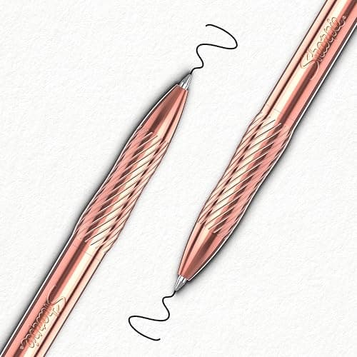 Sharpie S-Gel, Gel Pen, Copper Metal Body, Medium Point (0.7mm), Black Ink, Includes 2 Pens and 2 Additional Ink Refills thumbnail 4