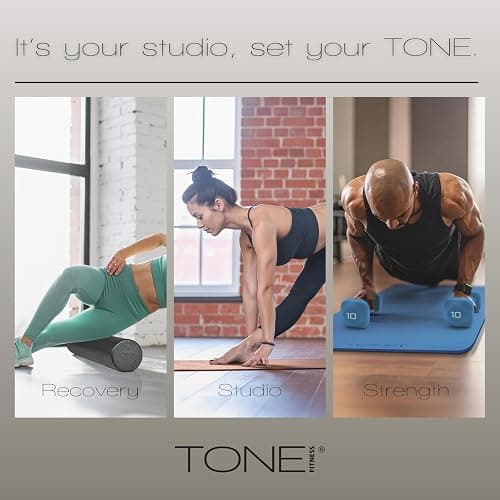 Tone Fitness Neoprene Dumbbell Weight Pairs with Anti-Roll Square Head | Multiple Options thumbnail 8