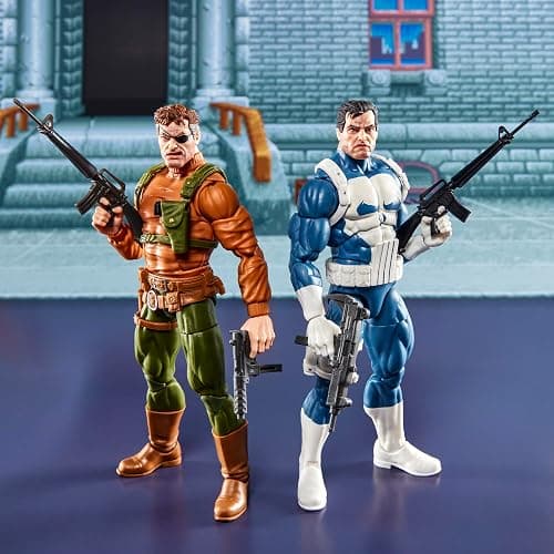Marvel Legends Series Gamerverse Punisher & Nick Fury, Retro Video Game-Inspired Collectible 6-Inch Action Figures thumbnail 3
