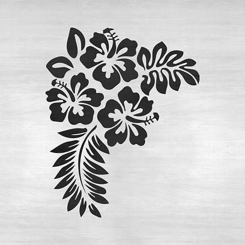 Hibiscus Flower Stencil - Spring Stencil, Floral Stencil, Designs, Flower Stencil, Nature Stencil thumbnail 4