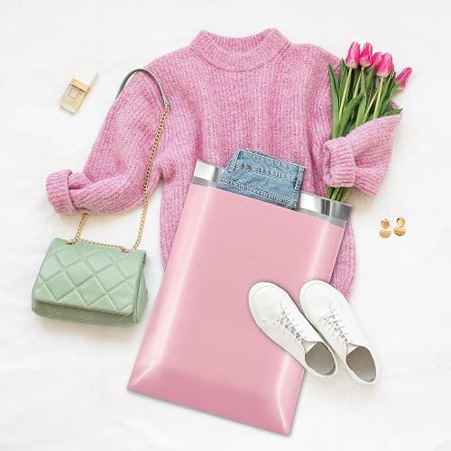 Fuxury Poly Mailers 12x15.5Inch 50 Pcs, Heavy Duty Shipping Bags for Clothing, Strong Adhesive Shipping Envelopes for Small Business, Self Seal Mailers Poly Bags Mailing Envelopes,Light Pink thumbnail 7