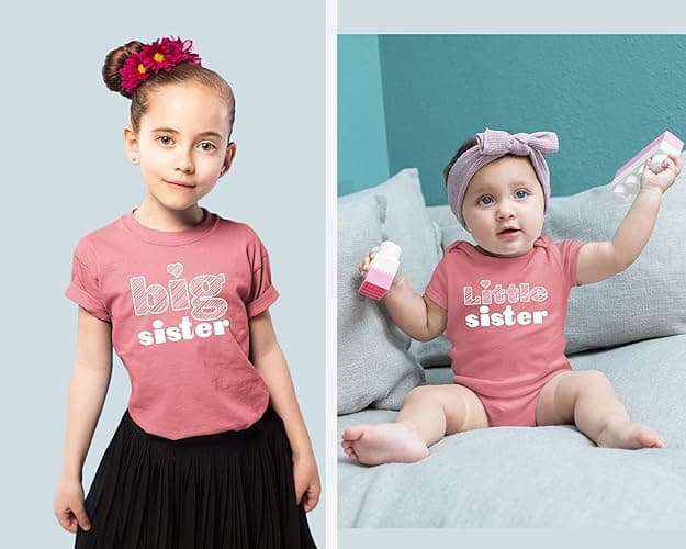 Unordinary Toddler Big Sister Little Sister Outfits Matching Shirts Sibling Gifts girls newborn baby set thumbnail 5