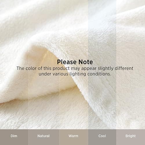 Bedsure Fleece Blankets King Size Cream - Bed Blanket Soft Lightweight Plush Cozy Fuzzy Luxury Microfiber, 108x90 inches thumbnail 7