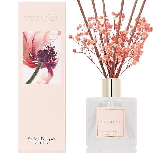 Cocorrína Reed Diffuser Sets- Spring Bouquet Scented Diffuser with Sticks Home Fragrance Reed Diffuser for Bathroom Shelf Decor thumbnail 3