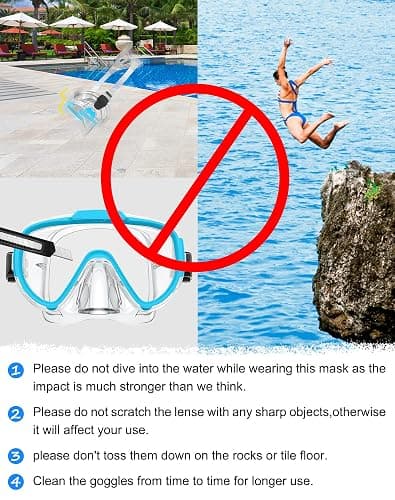 Norabidea Swim Goggles Adult Kids, Anti Fog Swimming Goggles with Nose Cover,No Leaking Clear Snorkel Dive Mask 180 Wide View Men Women Youth Boys Girls thumbnail 7