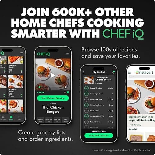 CHEF iQ Sense | Smart Wireless Meat Thermometer | Ultra-Thin Probe | WiFi Unlimited Range | 1000°F Heat Safe | 5 Sensors | BBQ, Grill, Oven, Smoker, Air Fryer | Gen3 thumbnail 9
