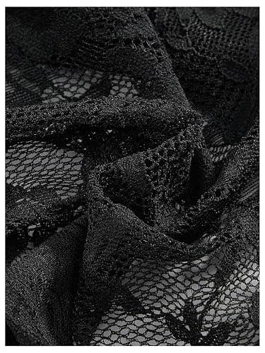 Verdusa Women's Y2k Gothic Goth Halter Top Mesh Sheer Backless Crop Going Out Tops Emo Grunge Witchy Clothes thumbnail 4