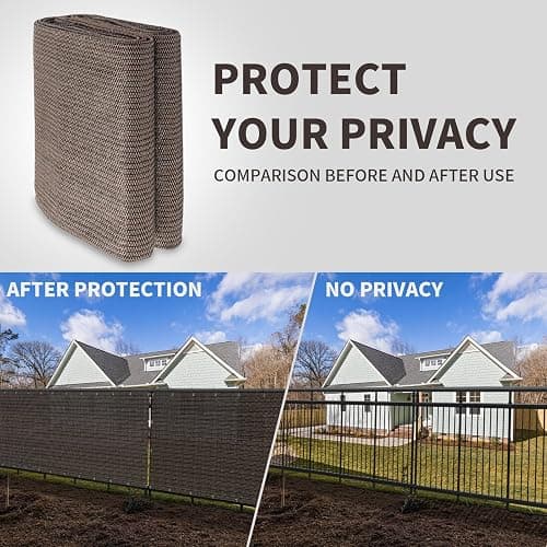 LOVE STORY Balcony Privacy Screen, 3'x10' Brown Deck Shield Screen Fence Cover (HDPE),UV Protection and Weather-Resistant,3 FT Height for Deck, Patio, Backyard, Outdoor Pool, Porch, Railing thumbnail 5