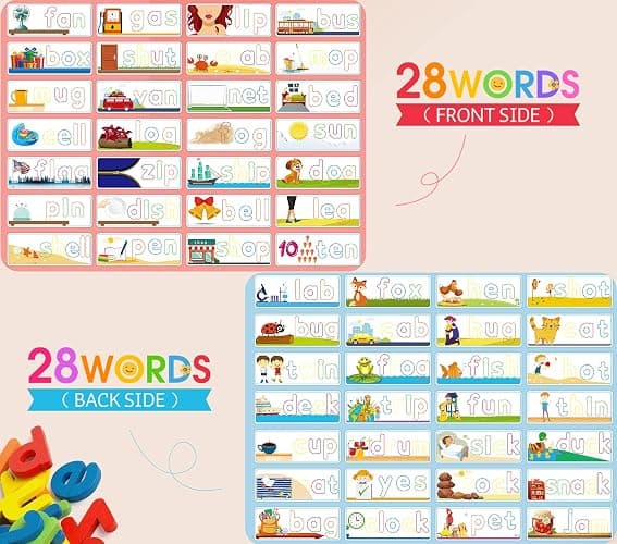 Officygnet Learning Toys for 3 4 5 6 Years Old Boys and Girls, See & Spell CVC Word Builders with Alphabet Cards for Kids Ages 3-5, Matching Letter Game for Preschool Toddler Learning Activities thumbnail 5