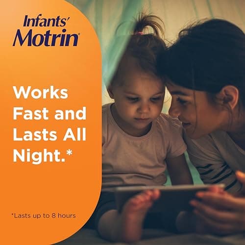 Motrin Infants' Ibuprofen, Fever Reducer, Dye and Alcohol Free, Concentrated Drops, Oral Suspension, Includes Clear Syringe with Markings for Dose Measuring, Berry Flavor 1 Fluid Ounce thumbnail 4