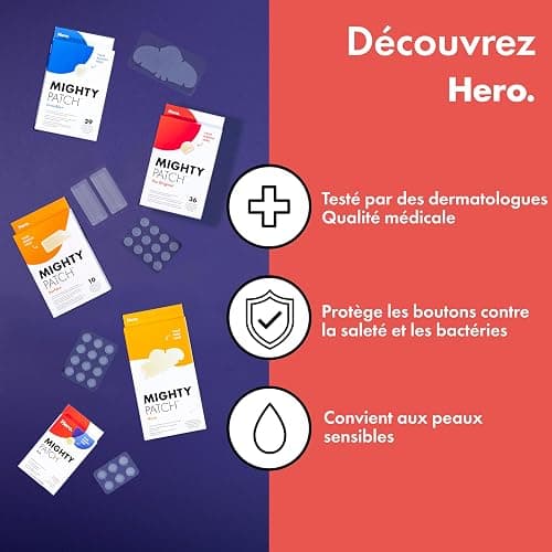 Hero Cosmetics Mighty Patch Original – Patch Bouton Nuit – Résultats en 6H – Technologie Hydrocolloïde – Absorbe les Impuretés & Réduit les Boutons – Format 36 Patchs thumbnail 10