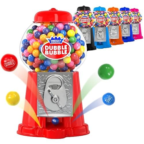 Gumball Machine for Kids 8.5" - Coin Operated Bubble Gum Machine and Toy Bank - Candy Machine Dispenser Includes 85 Gum Balls - Great Candy Dispenser Machine Gift Toys for Girls and Boys (Red) thumbnail 7