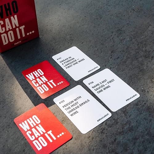 DSS Games Who Can Do It [A Party Game | Compete with Your Friends to Win These Challenges | Adult Game | Great for White Elephant, Friendsgiving, Stocking Stuffers, Holiday Parties] thumbnail 6