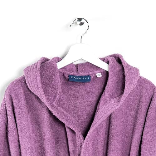 Caleffi - Accappatoio MINORCA per adulti, Donna/Uomo/Unisex con Cappuccio, in Spugna 100% morbido Cotone idrofilo 400gsm, Lavabile in Lavatrice 40° + Asciugatrice, Taglia 3XL Colore ANTRACITE - Image 1
