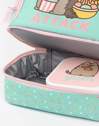 Pusheen the Cat Lunch Bag, Lunch Box and Drink Bottle Set | Snack Attack School Lunch Set for Girls | Pusheen Merch thumbnail 6