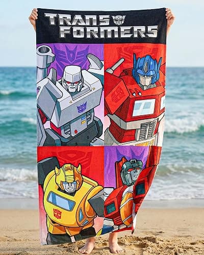 Transformers Beach Towel Autobot and Decepticon Panel 30"x60" Pool Bath thumbnail 2
