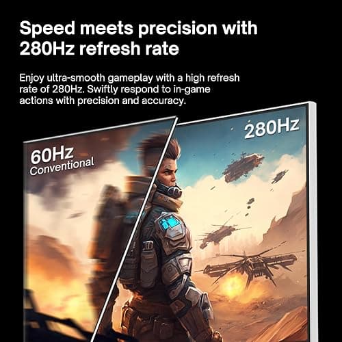 Pixio PX259 Prime White 24.5 inch (24 inch / 25 inch Equivalent) 280Hz (144Hz Supported) Refresh Rate FHD 1080p Resolution Fast IPS Panel 1ms GTG Response Time White Gaming Monitor with Adaptive Sync thumbnail 3