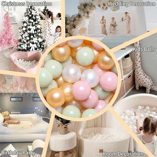 GOGOSO Ball Pits Balls for Toddlers Pack of 50 100 200 Plastics Shape Ball Non-Phthalate Non-BPA Non-Toxic 2.2-Inch Crush Proof Play Balls thumbnail 2
