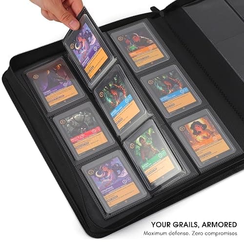 Forzarocket 324 Toploader Binder | 9-Pocket Zippered Ringless Album for TCG & Sports Cards | PU Leather Side-Load Storage thumbnail 7